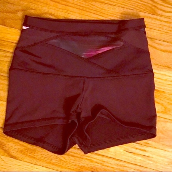 Lululemon maroon boogie biker shorts - Picture 2 of 4